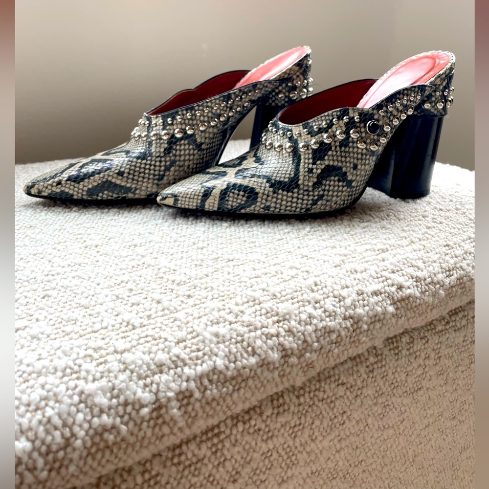 Phillip Lim mules (embossed snake)